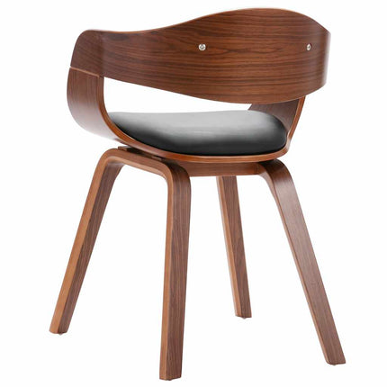 Eetkamerstoelen Gebogen Hout En Kunstleer