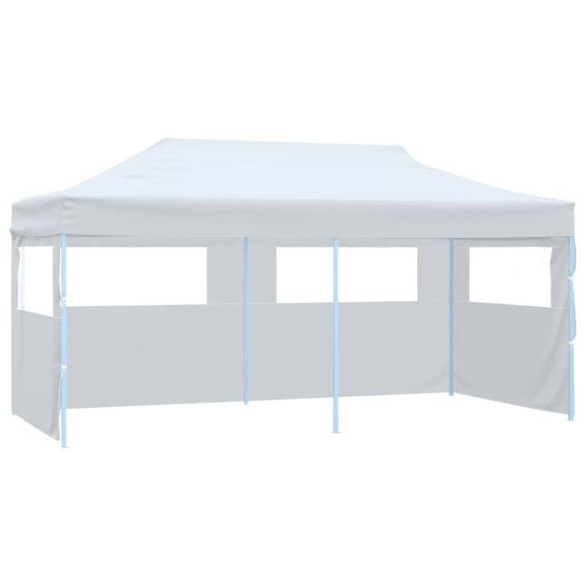 Partytent Pop-Up Met Zijwanden 3X6 M Staal Wit
