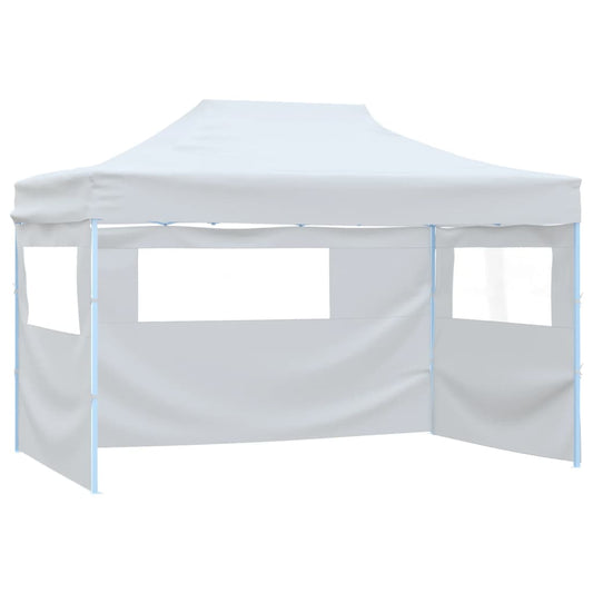 Partytent Met 3 Zijwanden Inklapbaar 291X413X315 Cm Wit
