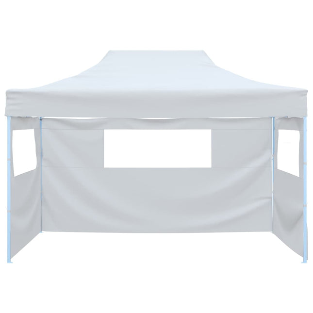 Partytent Met 3 Zijwanden Inklapbaar 291X413X315 Cm Wit