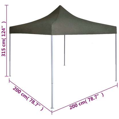 Partytent Professiol Inklapbaar 2X2 M Staal Antraciet