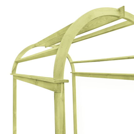 Tuinboog 125X150X235 Cm Geïmpregneerd Grenenhout Wit