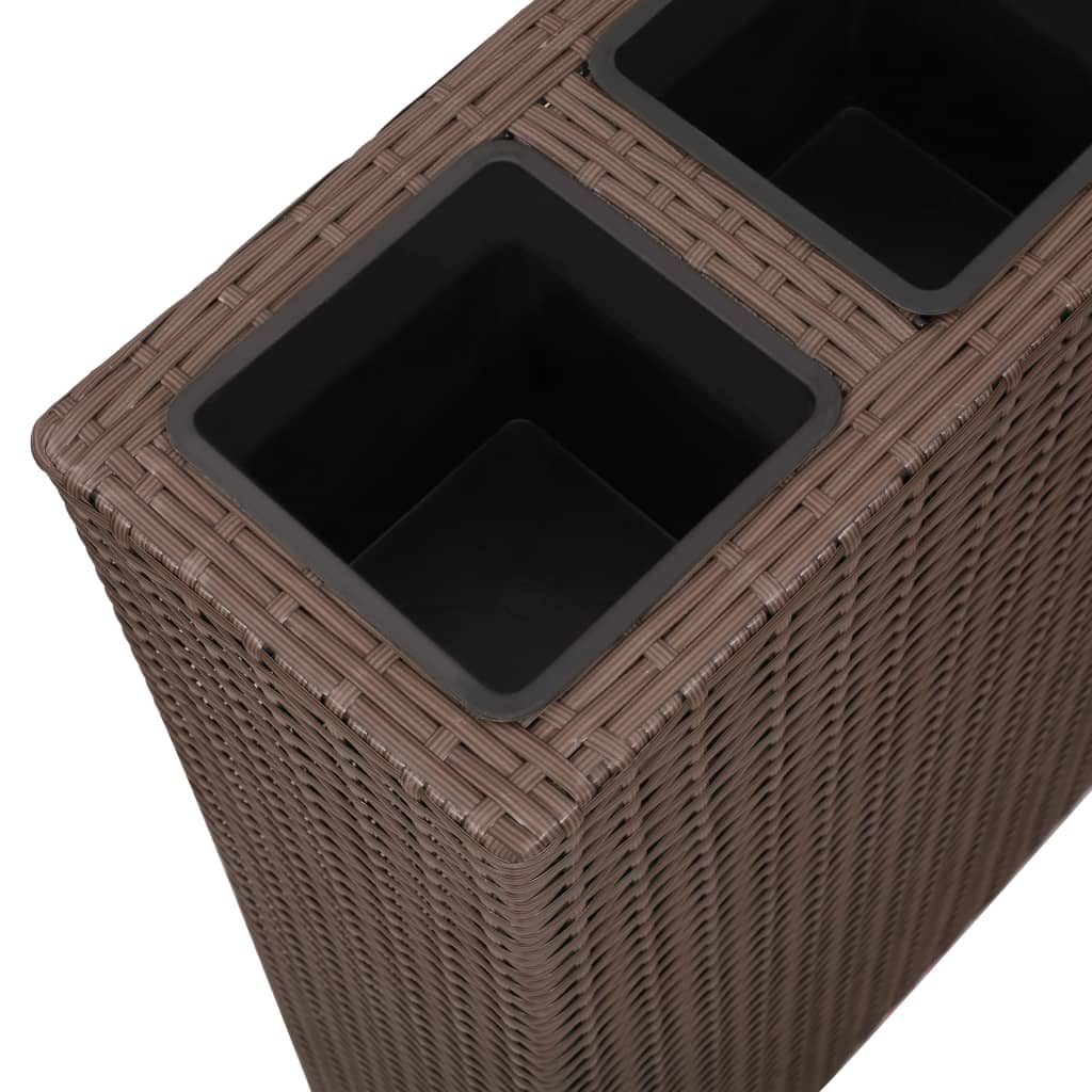 Plantenbak Verhoogd Met 4 Potten 2 St Poly Rattan