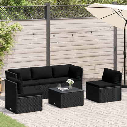 Loungeset Met Kussens 4-Delig Poly Rattan