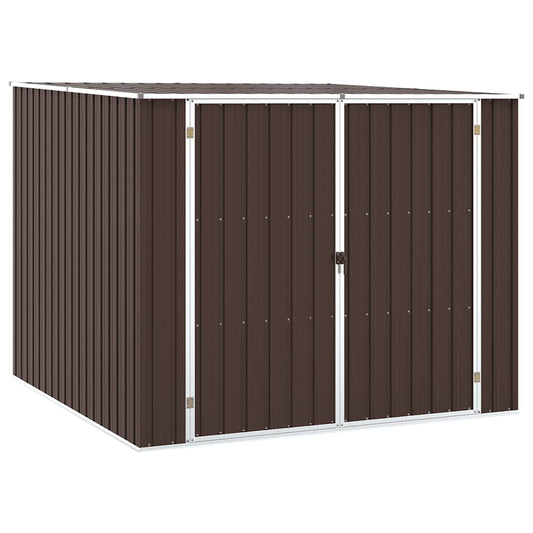 Tuinschuur 195x198x159 cm gegalvaniseerd staal bruin