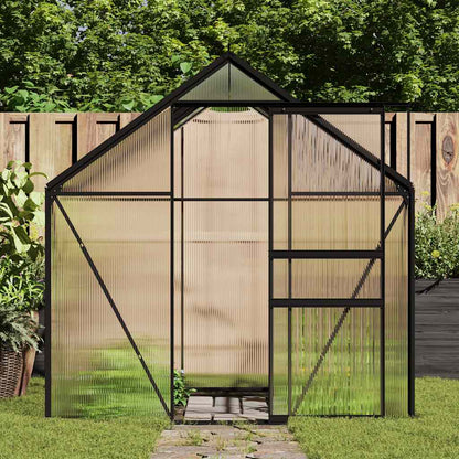 Tuinkas Met Basisframe 4,75 M² Aluminium Antracietkleurig