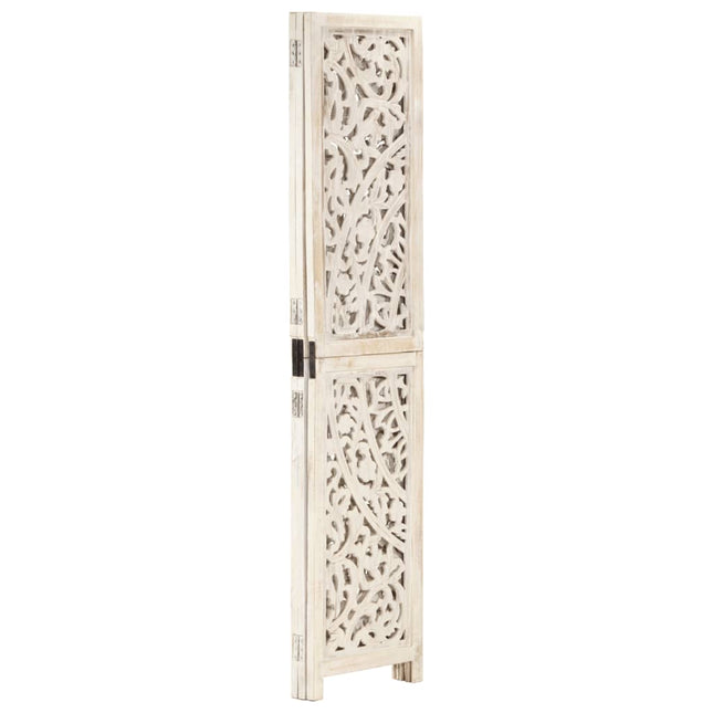 Kamerscherm Met 3 Panelen Handgesneden 120X165 Cm Mangohout