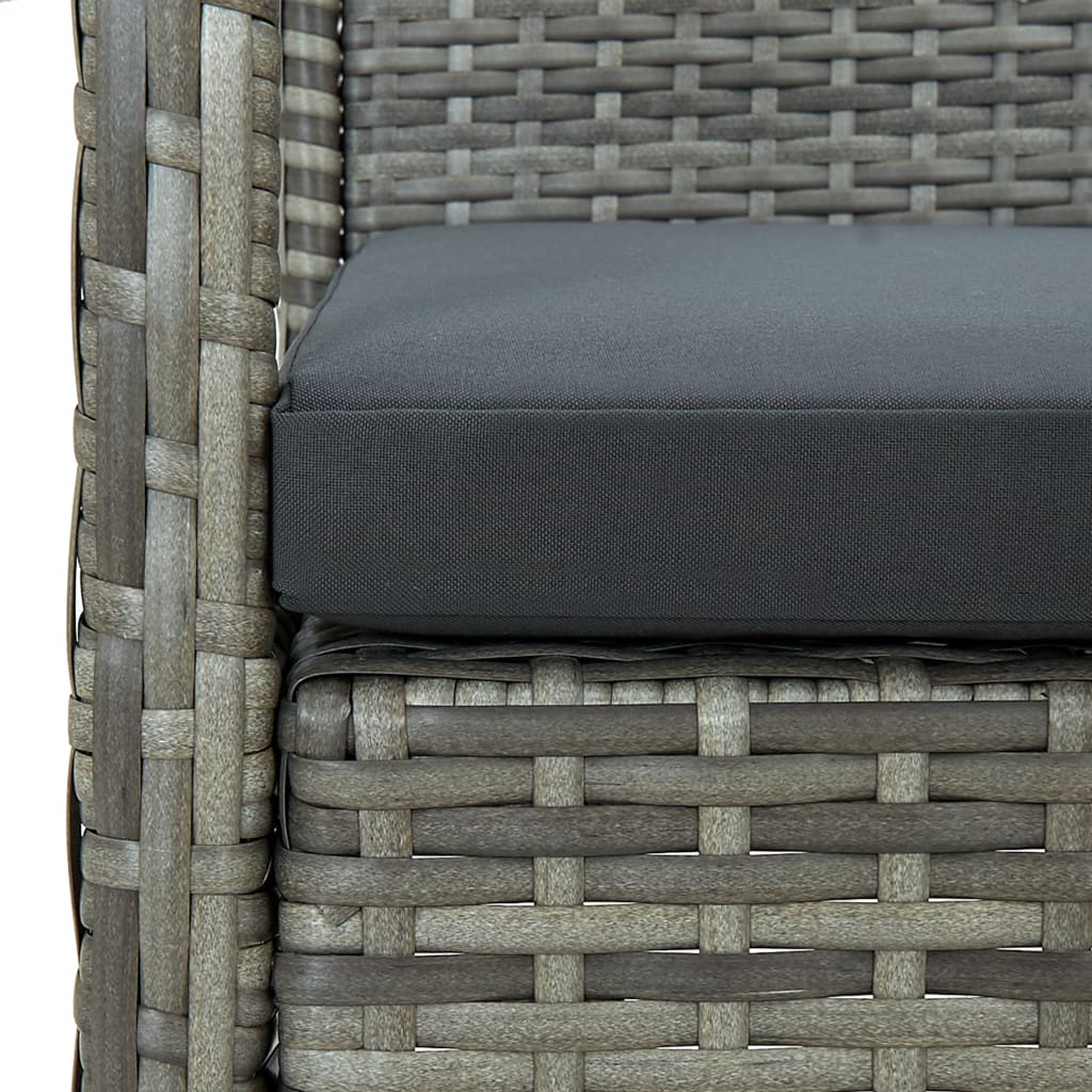 Tuinbank 3-Zits Met Kussen Poly Rattan