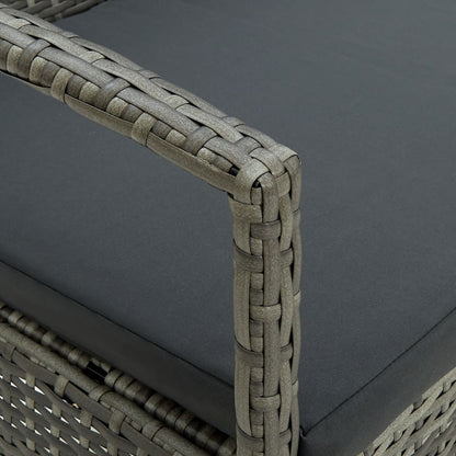 Tuinbank 3-Zits Met Kussen Poly Rattan