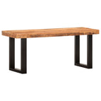 110 cm / Massief ruw mangohout / met 2 poten
