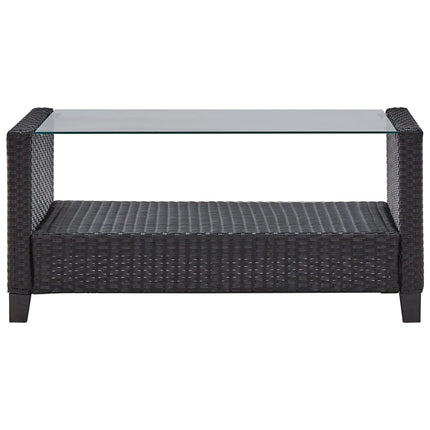6-Delige Loungeset Met Kussens Poly Rattan