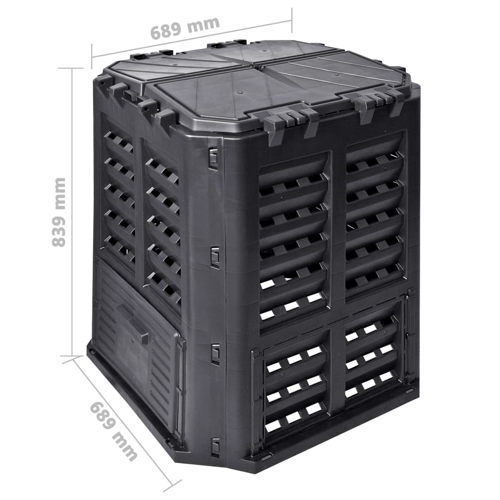 Compostbak 68,9X68,9X83,9 Cm Zwart