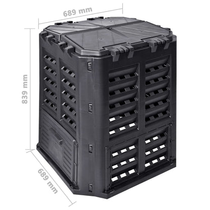 Compostbak 68,9X68,9X83,9 Cm Zwart