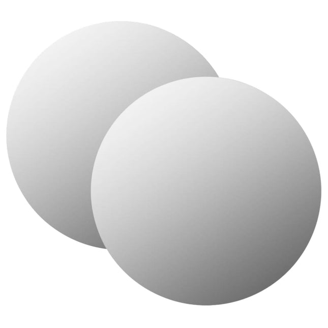 Wandspiegels 2 St Rond 40 Cm Glas
