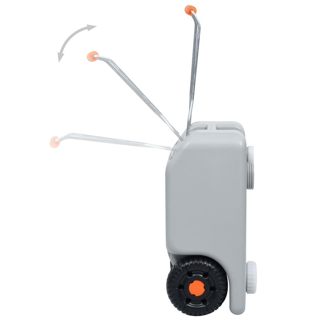 Watertank op wielen 25 L grijs