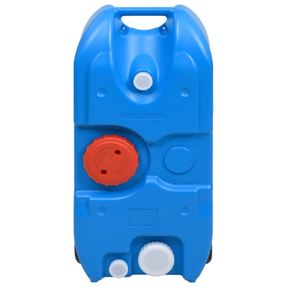 Mobiele watertank op wielen 40 L blauw