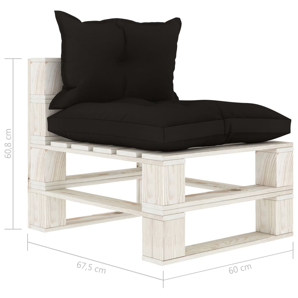 Tuinmiddenbank Met E Kussens Pallet Hout