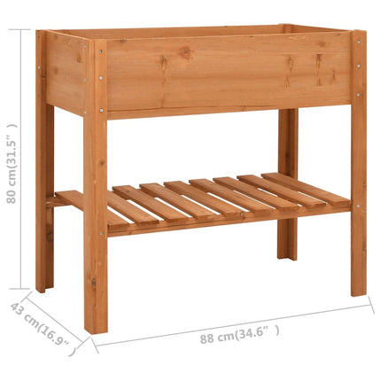 Plantenbak 88X43X80 Cm Vurenhout Oranje En Bruin