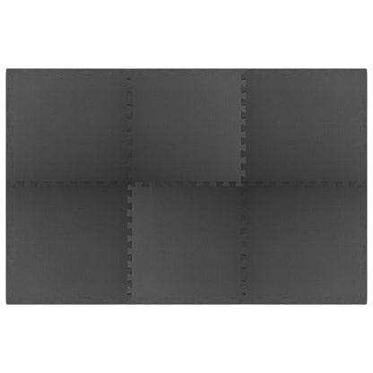 Vloermatten 6 st 2,16 ㎡ EVA-schuim zwart