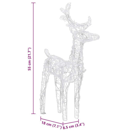 Kerstversiering Rendieren En Slee 160 Led's 130 Cm Acryl