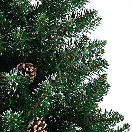 Kerstboom Met Echt Hout En Sneeuw Smal 150 Cm Groen