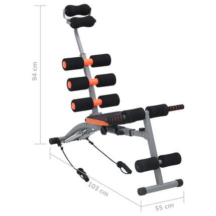 Buikspiertrainer L-Vormig Met Elastische Koorden Terracotta
