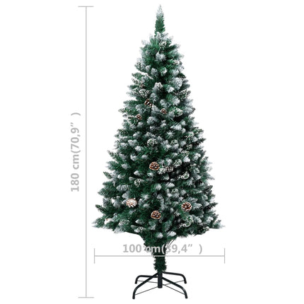 Kunstkerstboom Met Dennenappels En Witte Sneeuw 180 Cm