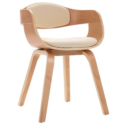 Eetkamerstoelen Gebogen Hout En Kunstleer