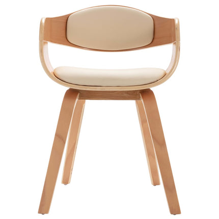 Eetkamerstoelen Gebogen Hout En Kunstleer