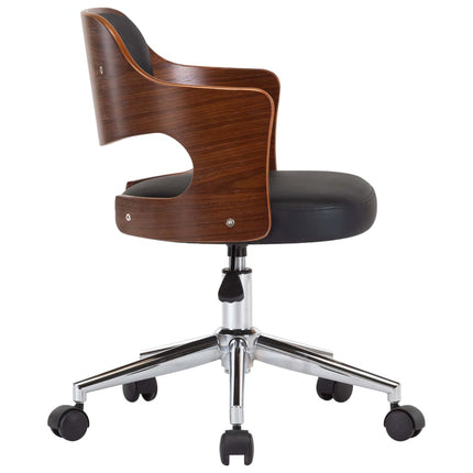 Eetkamerstoelen Draaibaar Gebogen Hout En Kunstleer