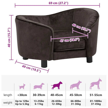 Hondenbank 69X49X40 Cm Pluche