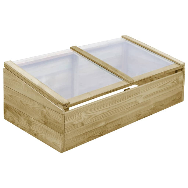 Kweekkassen 2 St 100X50X35 Cm Geïmpregneerd Grenenhout Oranje En Bruin
