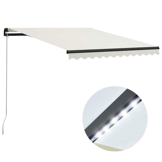 Luifel Handmatig Uittrekbaar Met Led Crème