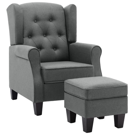 Fauteuil Met Voetenbankje Stof