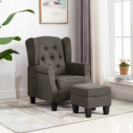 Fauteuil Met Voetenbankje Stof