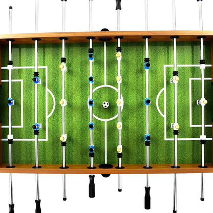 Voetbaltafel 60 kg 140x74,5x87,5 cm staal lichtbruin en zwart