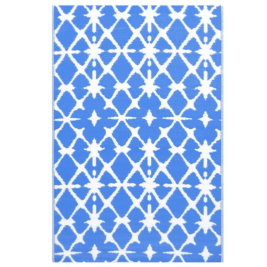 Buitenkleed ARAKIL 80x150 cm PP blauw en wit