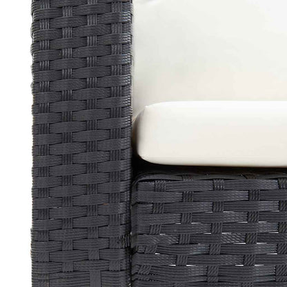 Tuinbank 3-Zits Met Kussens Poly Rattan