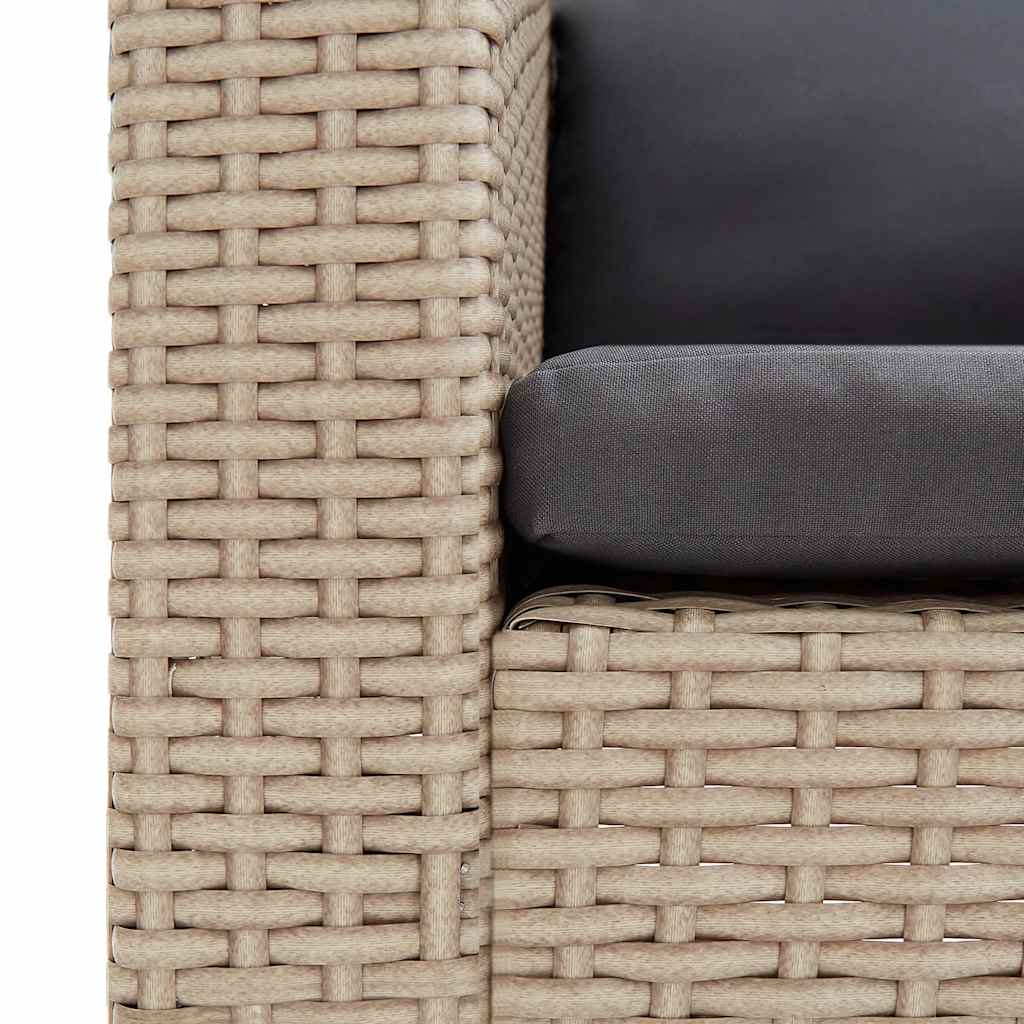 Tuinbank Eenzits Met Kussens Poly Rattan