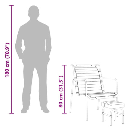 Relaxfauteuil Met Voetenbankje Echt Leer
