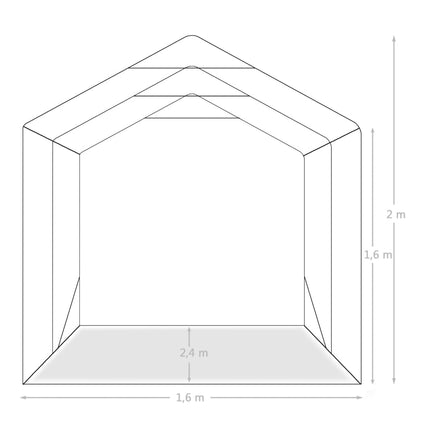 Garagetent 1,6X2,4 M Pvc Groen