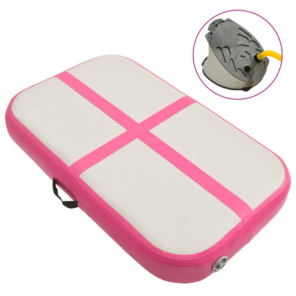 Gymnastiekmat Met Pomp Opblaasbaar Pvc Roze