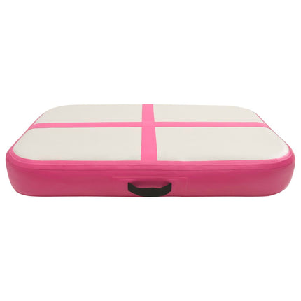 Gymnastiekmat Met Pomp Opblaasbaar Pvc Roze