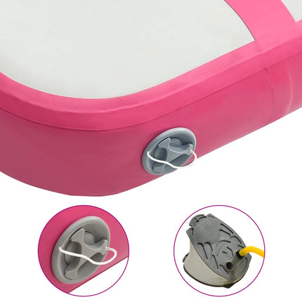 Gymnastiekmat Met Pomp Opblaasbaar Pvc Roze