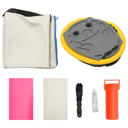 Gymnastiekmat met pomp opblaasbaar 60x100x20 cm PVC roze