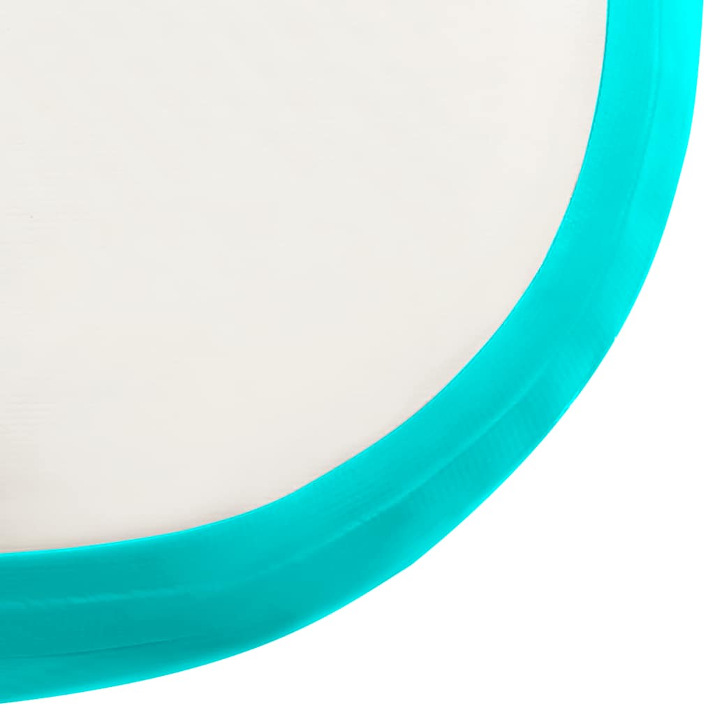 Gymnastiekmat met pomp opblaasbaar 700x100x15 cm PVC groen