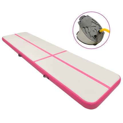 Gymnastiekmat Met Pomp Opblaasbaar Pvc Roze
