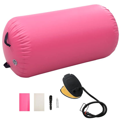 Gymnastiekrol met pomp opblaasbaar 120x90 cm PVC roze