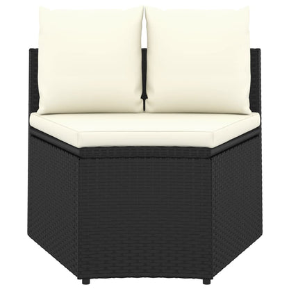 2-Delige Loungeset Met Kussens Poly Rattan