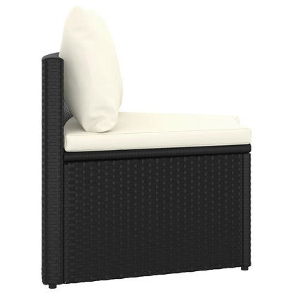 2-Delige Loungeset Met Kussens Poly Rattan